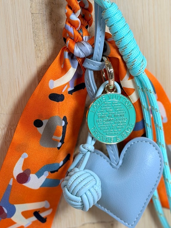 Louis Vuitton Accessories - Orange Twilly Heart Custom Statement Bag Charm